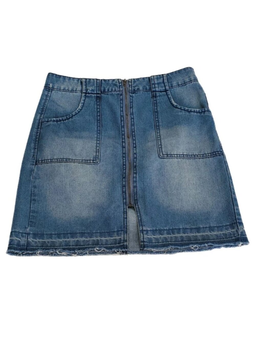 Velvet Heart Distressed Blue Denim Skirt